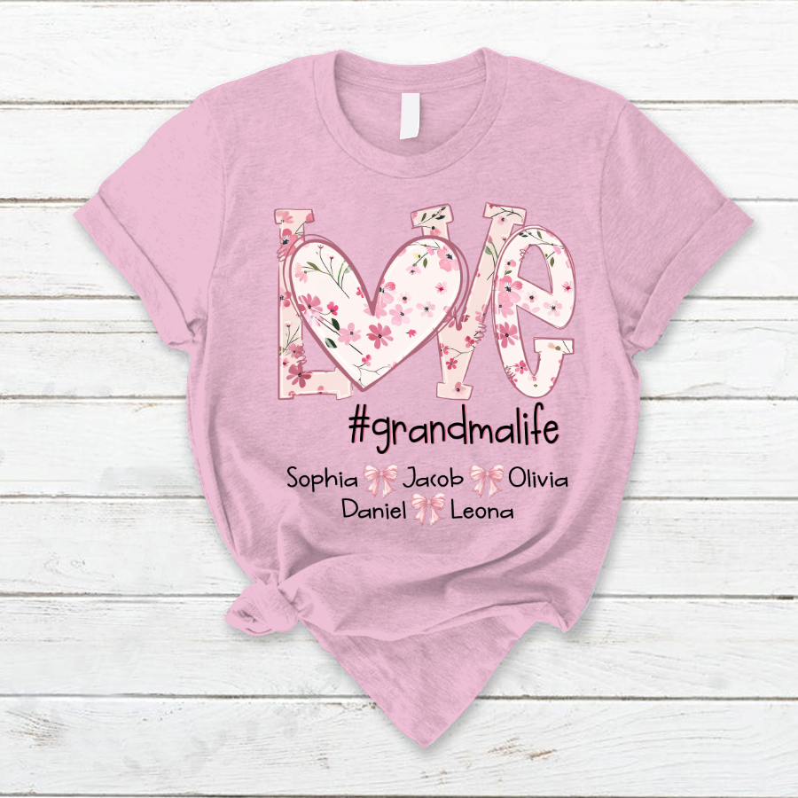 Flower Love Grandma Life Daisy Floral Mothers Day Gift Shirt