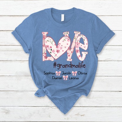 Flower Love Grandma Life Daisy Floral Mothers Day Gift Shirt