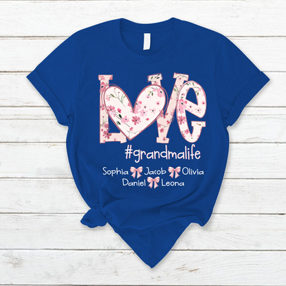 Flower Love Grandma Life Daisy Floral Mothers Day Gift Shirt