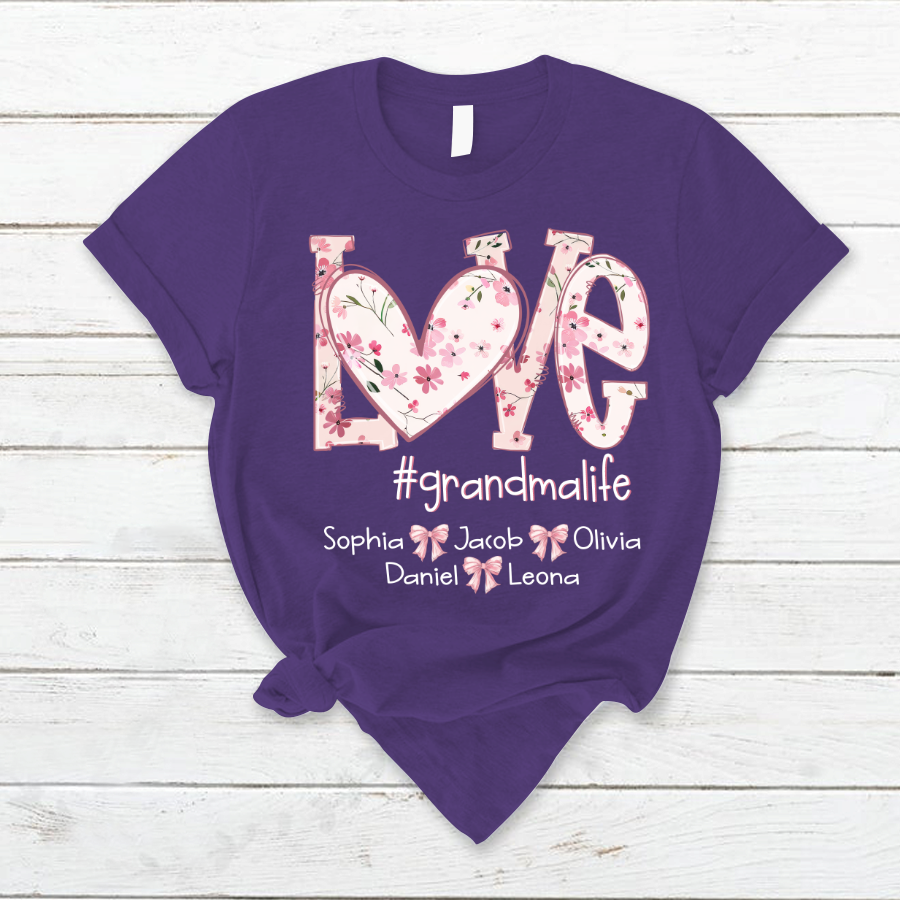 Flower Love Grandma Life Daisy Floral Mothers Day Gift Shirt