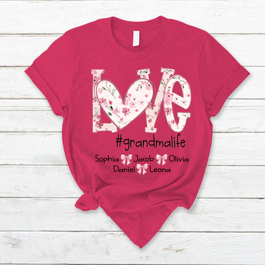 Flower Love Grandma Life Daisy Floral Mothers Day Gift Shirt