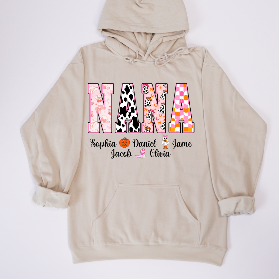 Ghost Halloween Fall Custom Nana And Grandkids Shirt
