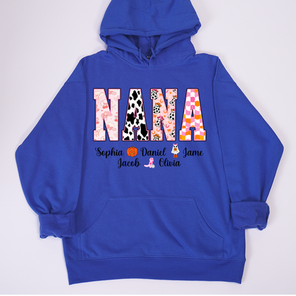 Ghost Halloween Fall Custom Nana And Grandkids Shirt