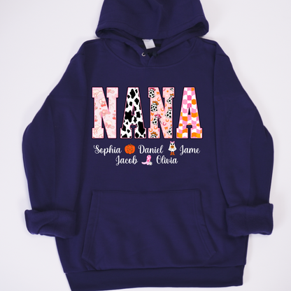 Ghost Halloween Fall Custom Nana And Grandkids Shirt