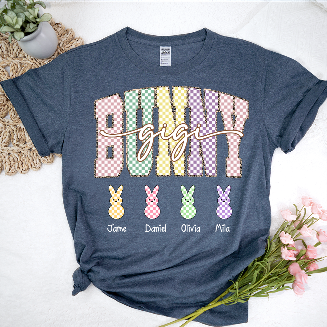 Gigi Bunny Personazed Gigi And Grandkids Easter Day Gift T-shirt