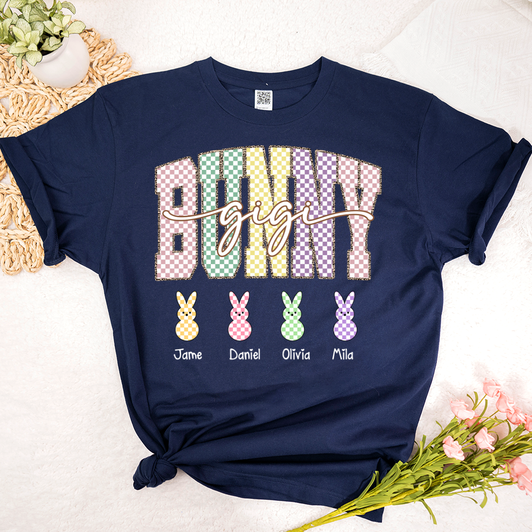 Gigi Bunny Personazed Gigi And Grandkids Easter Day Gift T-shirt