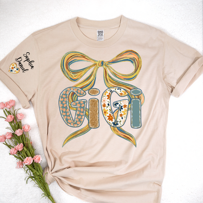 Gigi Fall Brushstroke Colors Trendy Custom Gigi and Grandkids