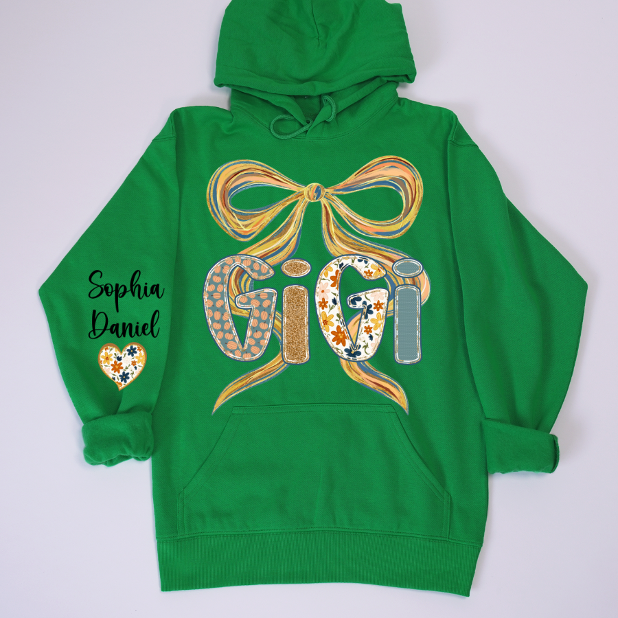 Gigi Fall Brushstroke Colors Trendy Custom Gigi and Grandkids