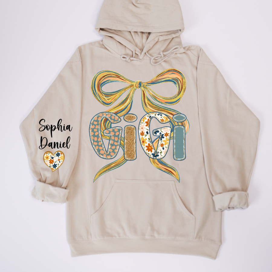 Gigi Fall Brushstroke Colors Trendy Custom Gigi and Grandkids