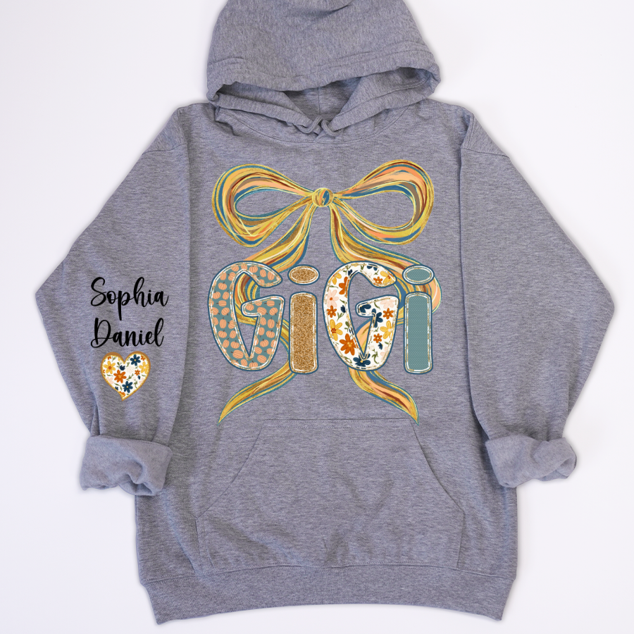 Gigi Fall Brushstroke Colors Trendy Custom Gigi and Grandkids