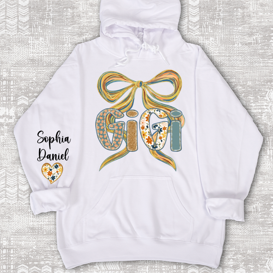 Gigi Fall Brushstroke Colors Trendy Custom Gigi and Grandkids