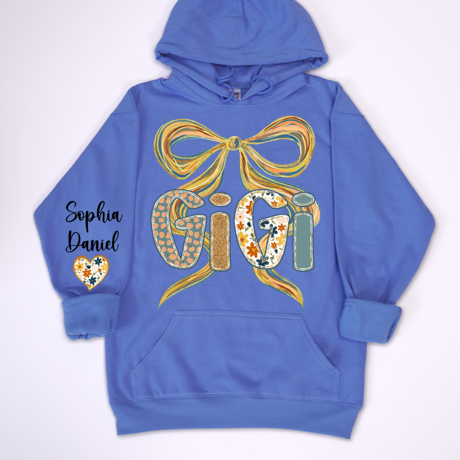 Gigi Fall Brushstroke Colors Trendy Custom Gigi and Grandkids