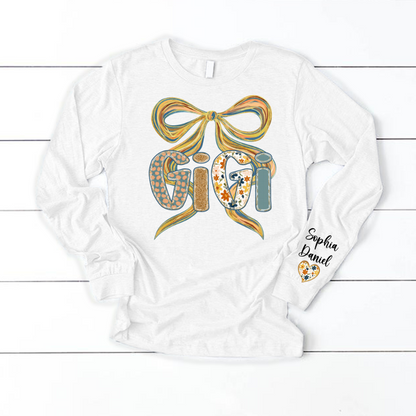 Gigi Fall Brushstroke Colors Trendy Custom Gigi and Grandkids