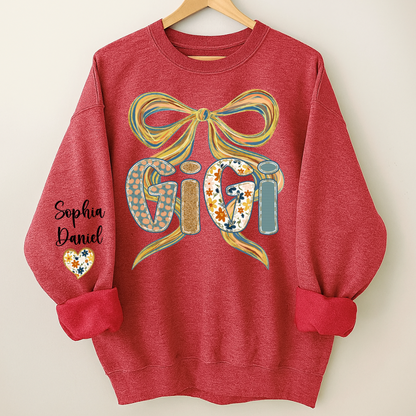 Gigi Fall Brushstroke Colors Trendy Custom Gigi and Grandkids