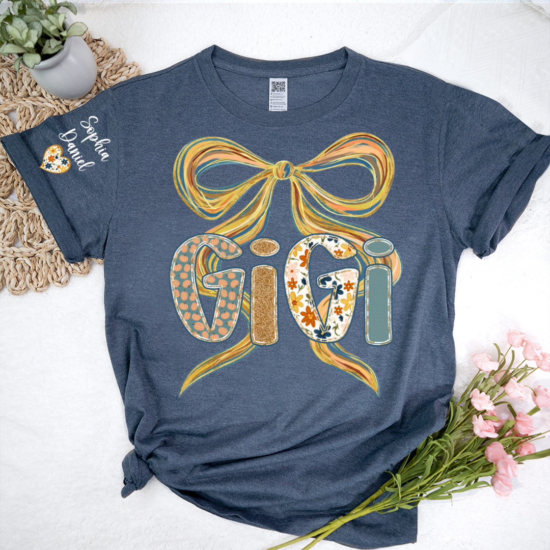 Gigi Fall Brushstroke Colors Trendy Custom Gigi and Grandkids