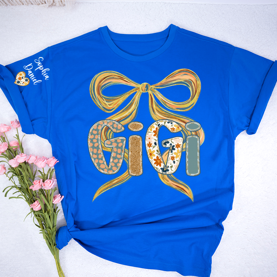 Gigi Fall Brushstroke Colors Trendy Custom Gigi and Grandkids