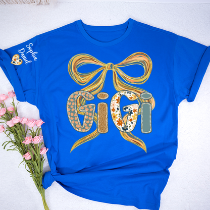 Gigi Fall Brushstroke Colors Trendy Custom Gigi and Grandkids