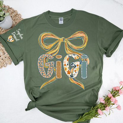 Gigi Fall Brushstroke Colors Trendy Custom Gigi and Grandkids