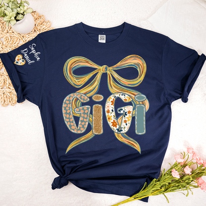 Gigi Fall Brushstroke Colors Trendy Custom Gigi and Grandkids