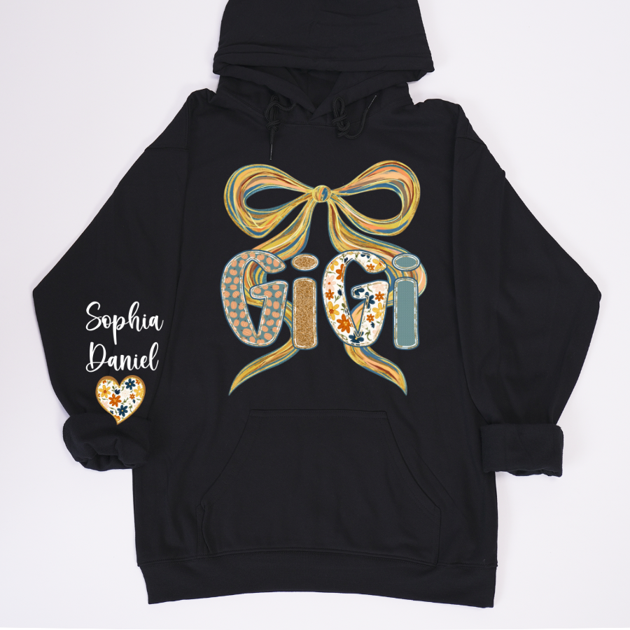 Gigi Fall Brushstroke Colors Trendy Custom Gigi and Grandkids