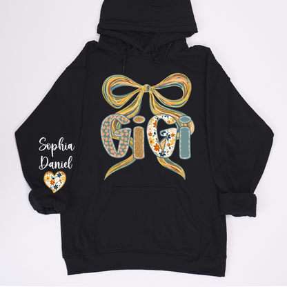 Gigi Fall Brushstroke Colors Trendy Custom Gigi and Grandkids