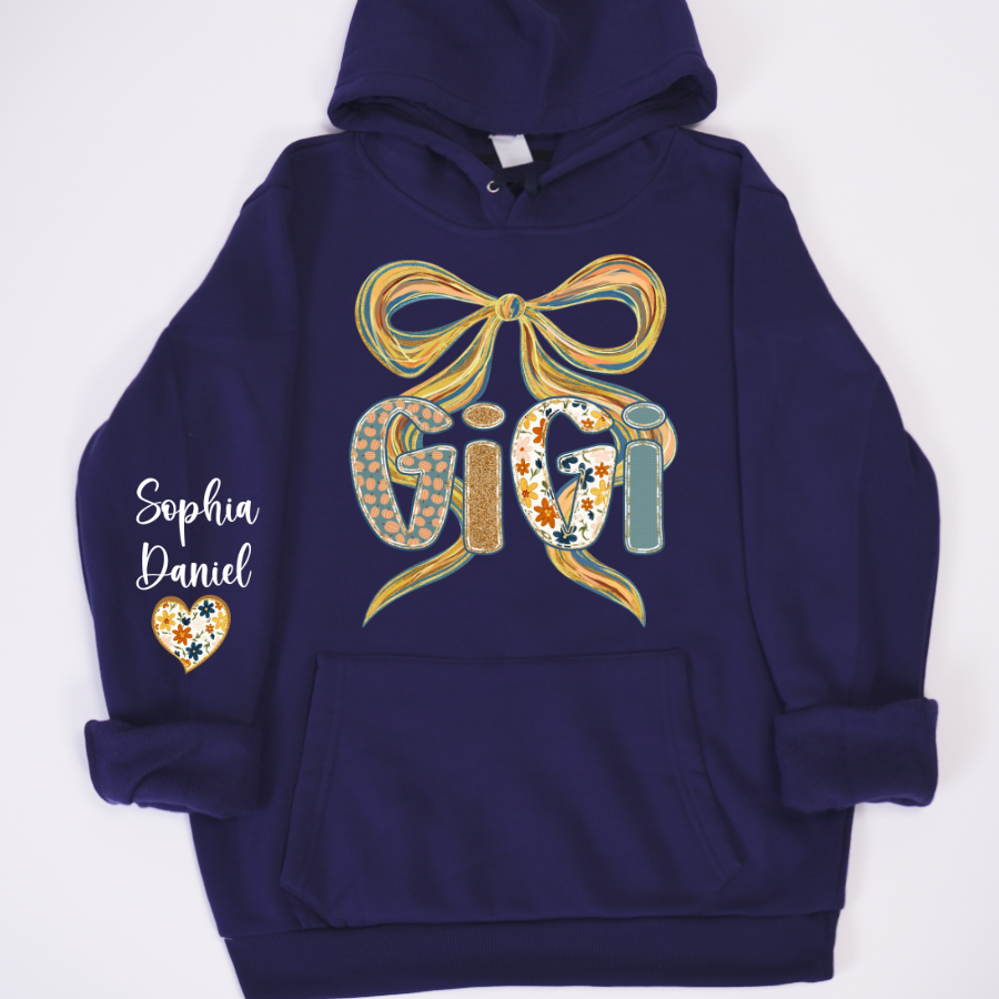 Gigi Fall Brushstroke Colors Trendy Custom Gigi and Grandkids