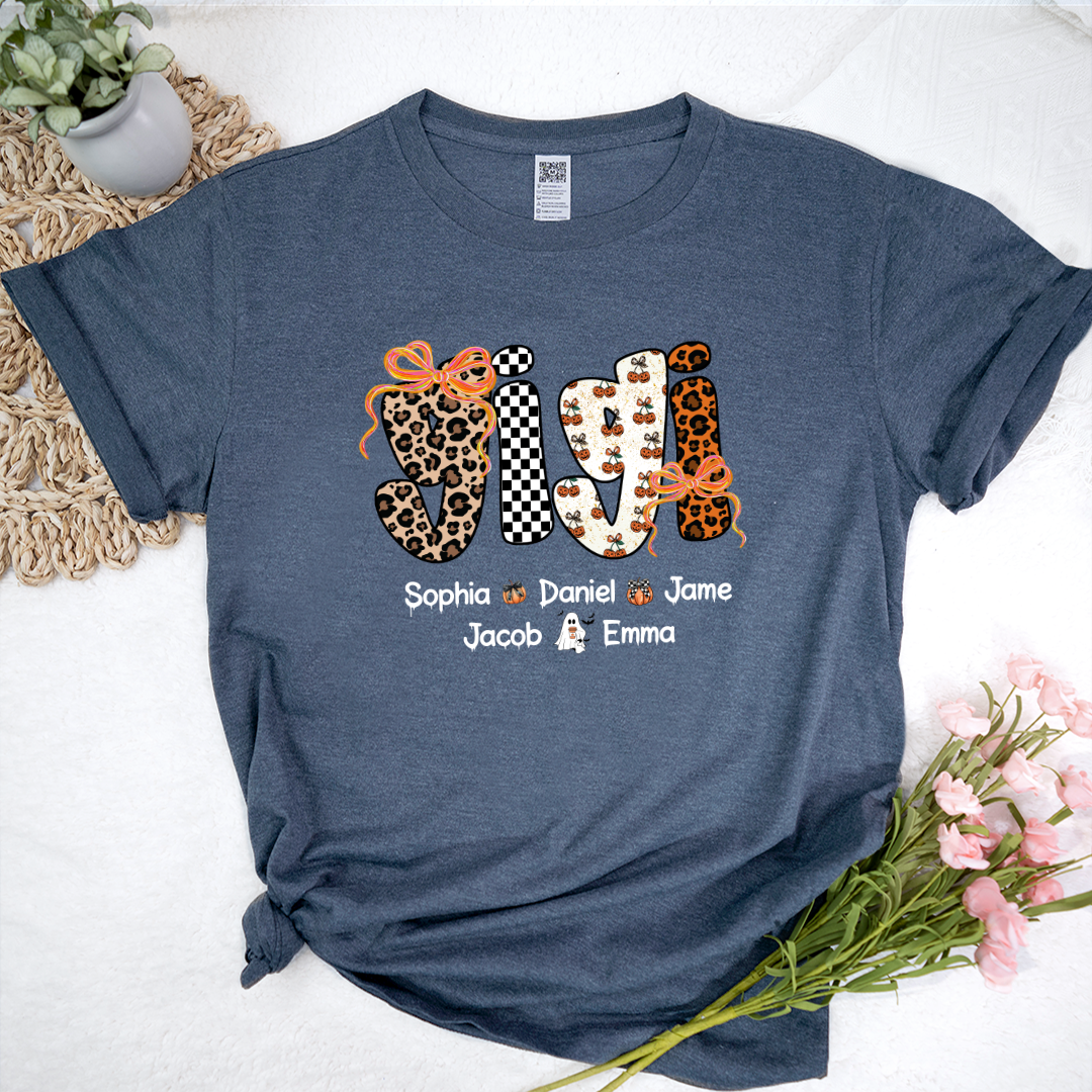 Gigi Pumpkin Spooky Custom Gigi And Grandkids Shirt
