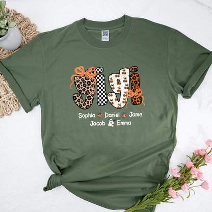 Gigi Pumpkin Spooky Custom Gigi And Grandkids Shirt