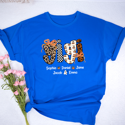 Gigi Pumpkin Spooky Custom Gigi And Grandkids Shirt