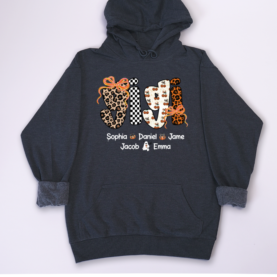 Gigi Pumpkin Spooky Custom Gigi And Grandkids Shirt