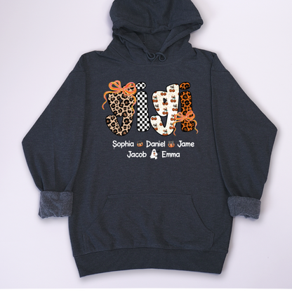 Gigi Pumpkin Spooky Custom Gigi And Grandkids Shirt
