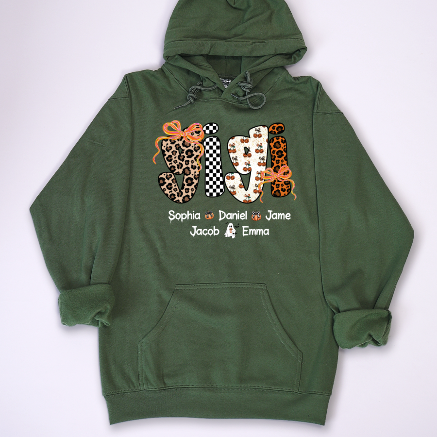 Gigi Pumpkin Spooky Custom Gigi And Grandkids Shirt