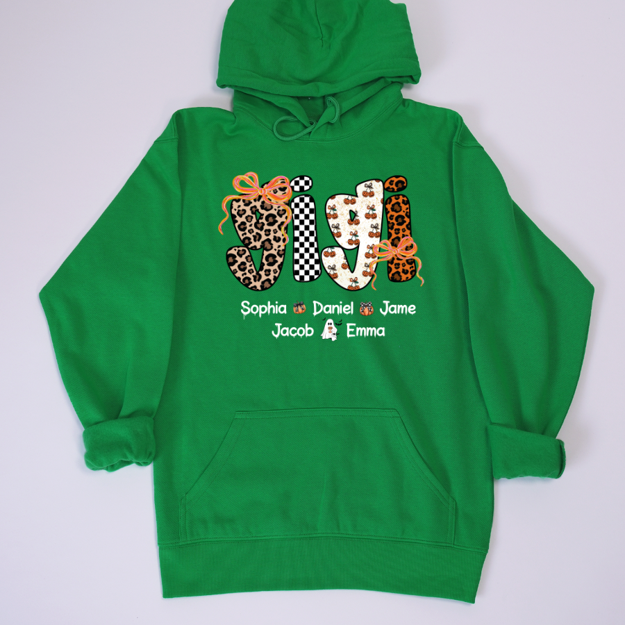 Gigi Pumpkin Spooky Custom Gigi And Grandkids Shirt
