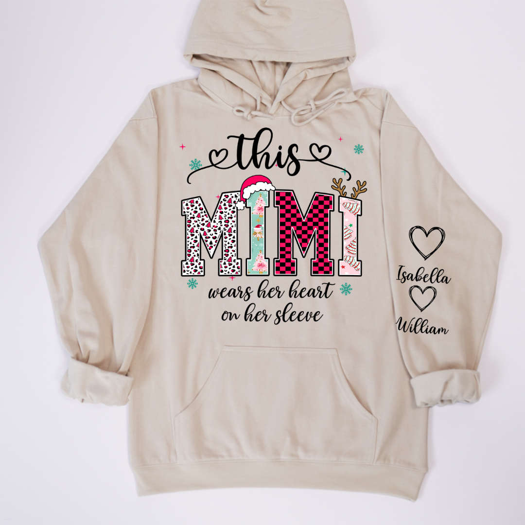 Girly Christmas Custom Grandma Mama Mimi And Grandkids Shirt