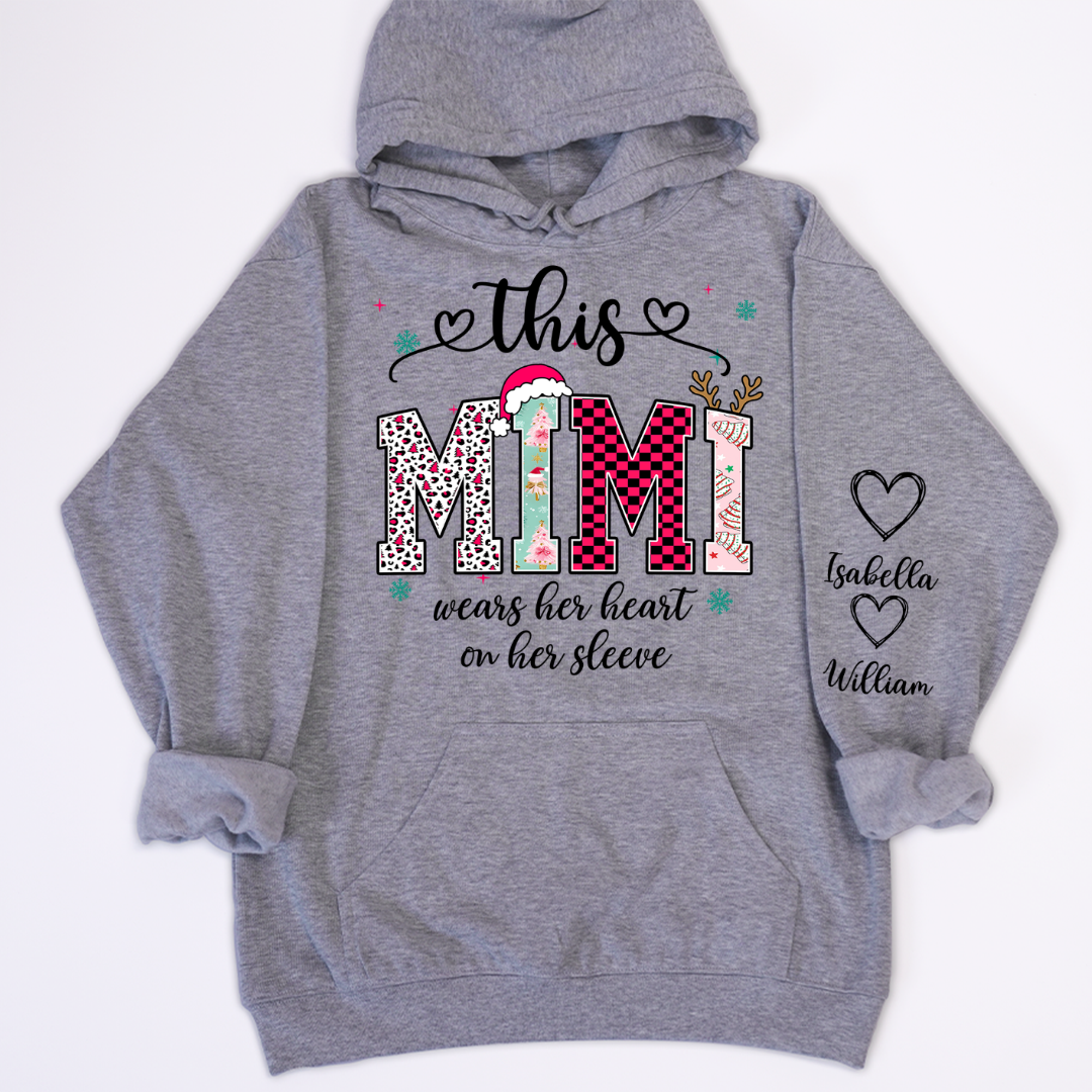 Girly Christmas Custom Grandma Mama Mimi And Grandkids Shirt