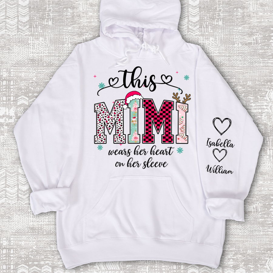 Girly Christmas Custom Grandma Mama Mimi And Grandkids Shirt