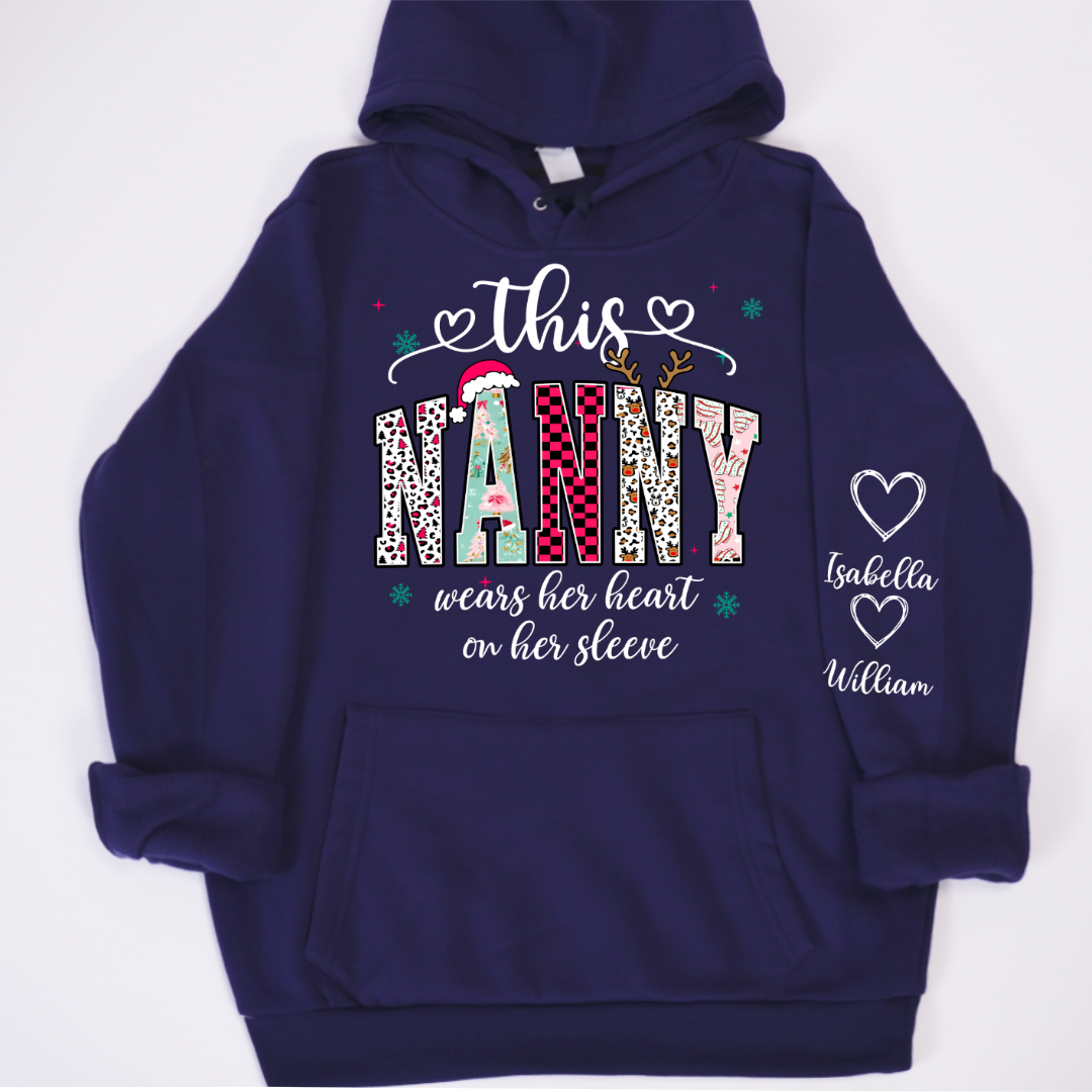 Girly Christmas Custom Grandma Mama Mimi And Grandkids Shirt