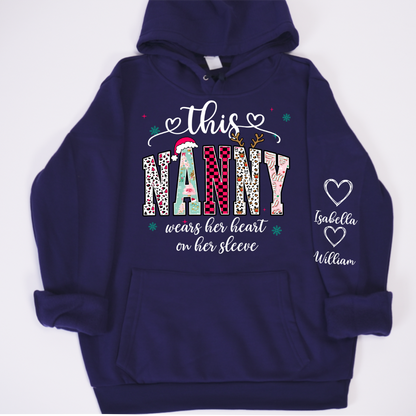 Girly Christmas Custom Grandma Mama Mimi And Grandkids Shirt