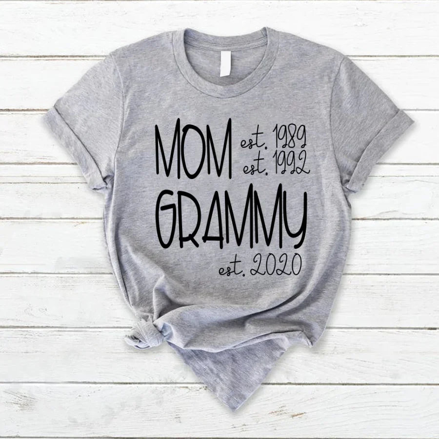 Grandma Grammy Nana Est Personalized T-Shirt