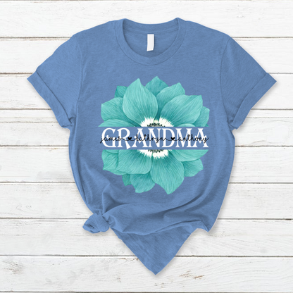 Grandma And Grandkids Flower Best Gifts For Mother's Day T-Shirt