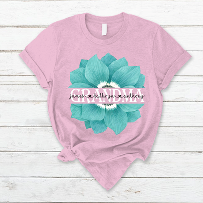 Grandma And Grandkids Flower Best Gifts For Mother's Day T-Shirt