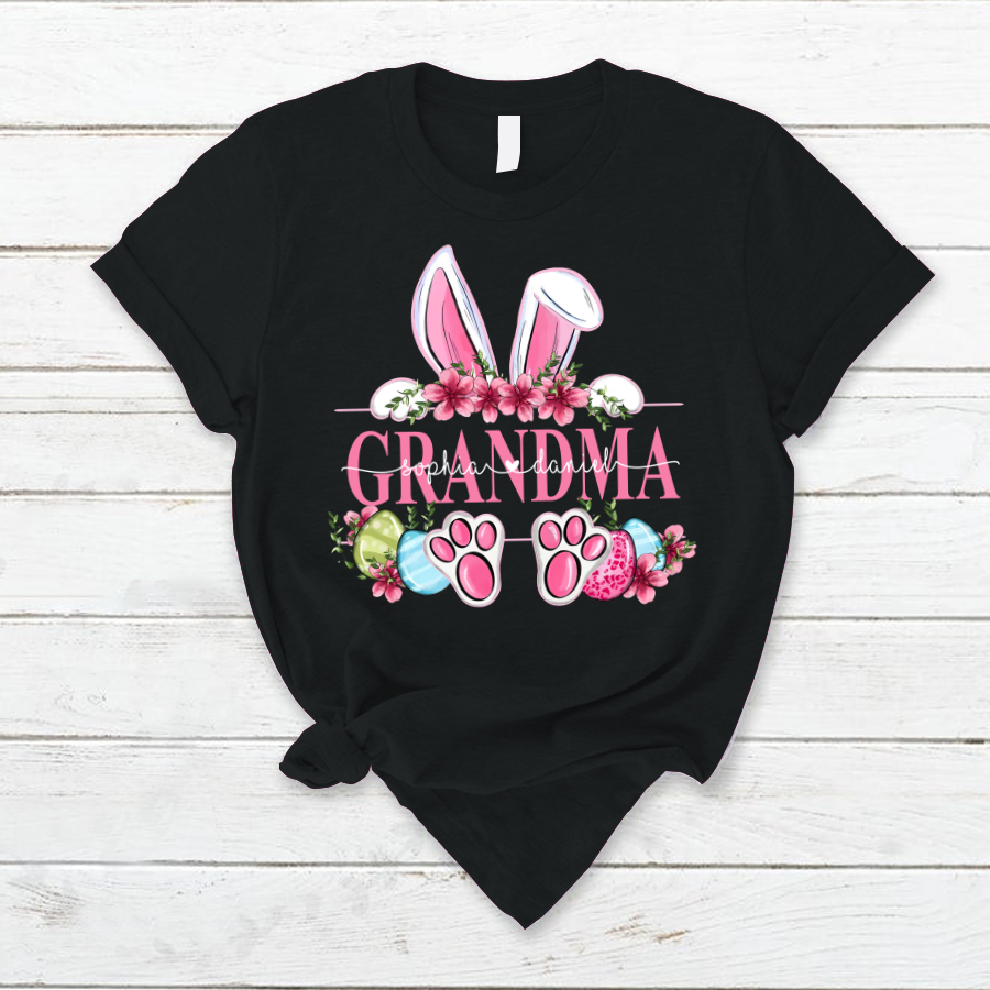 Grandma Bunny And Kids, Gift For Grandma, Grammy, Mama, Nana, Mimi, Mother Day CTH01 T-Shirt