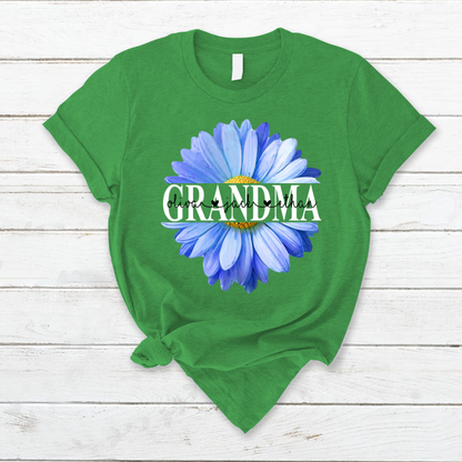 Grandma Flower Daisy Color Blue And Grandkids Mother's Day Classic Canvas