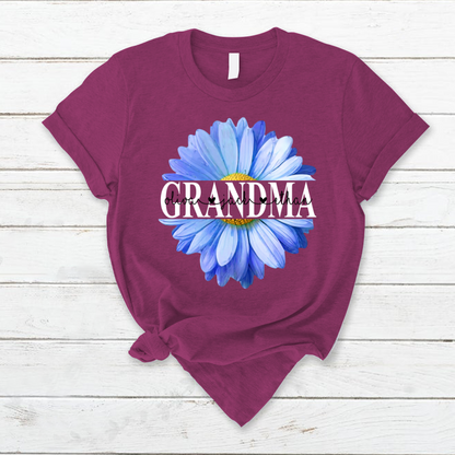 Grandma Flower Daisy Color Blue And Grandkids Mother's Day Classic Canvas