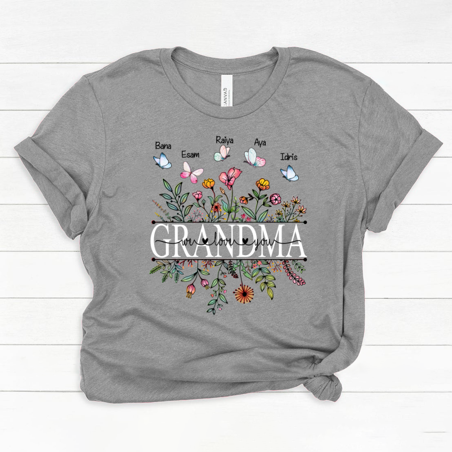 Grandma Flower We Love You Classic Canvas