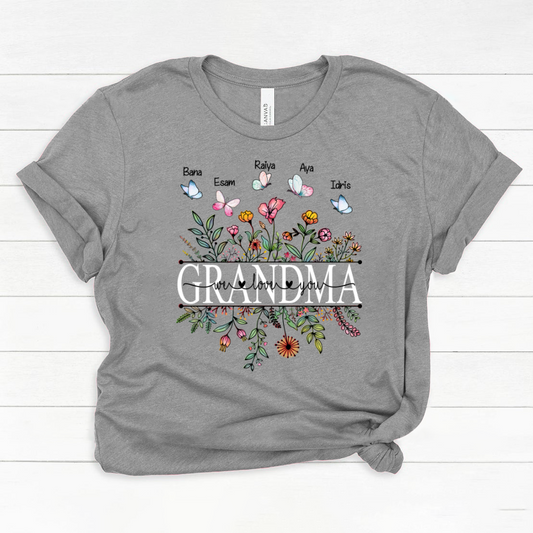 Grandma Flower We Love You Classic Canvas