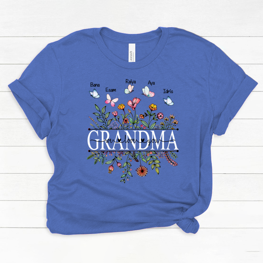 Grandma Flower We Love You Classic Canvas