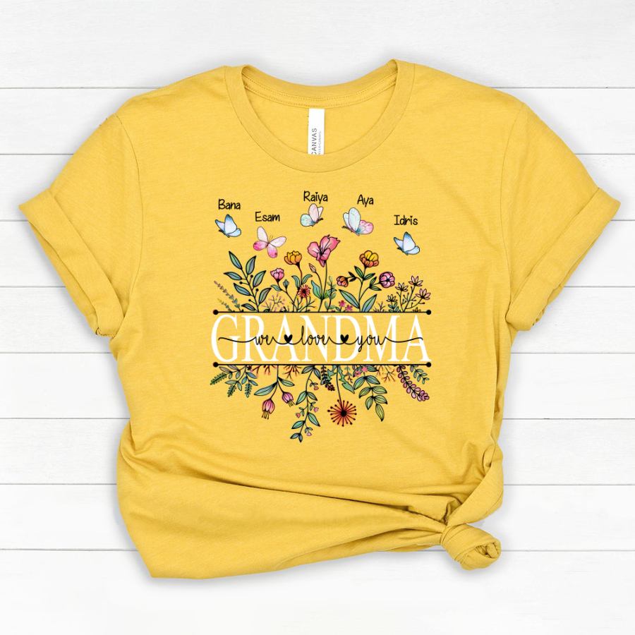 Grandma Flower We Love You Classic Canvas
