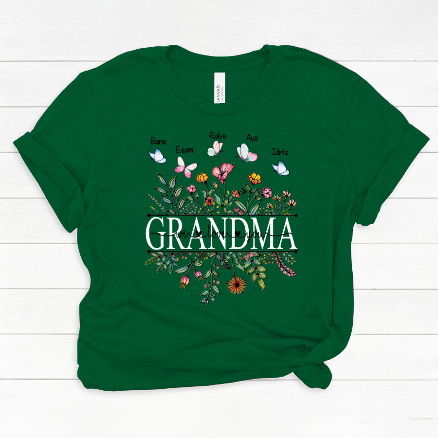 Grandma Flower We Love You Classic Canvas
