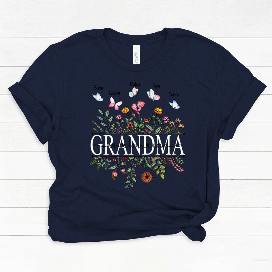 Grandma Flower We Love You Classic Canvas